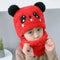 Winter Baby Cap & Scarf Set – Soft Velvet Cartoon Design