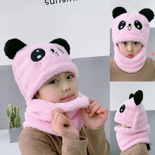 Winter Baby Cap & Scarf Set – Soft Velvet Cartoon Design