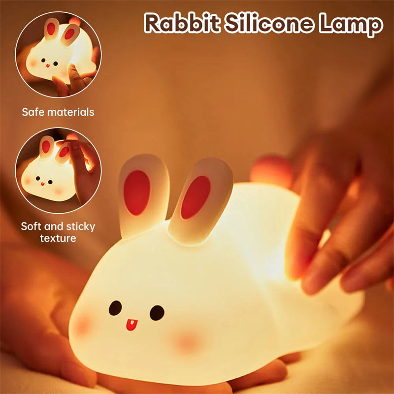 Big Face Rabbit Silicone Night Light