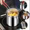 Stainless Steel Deep Frying Pot with Strainer Basket