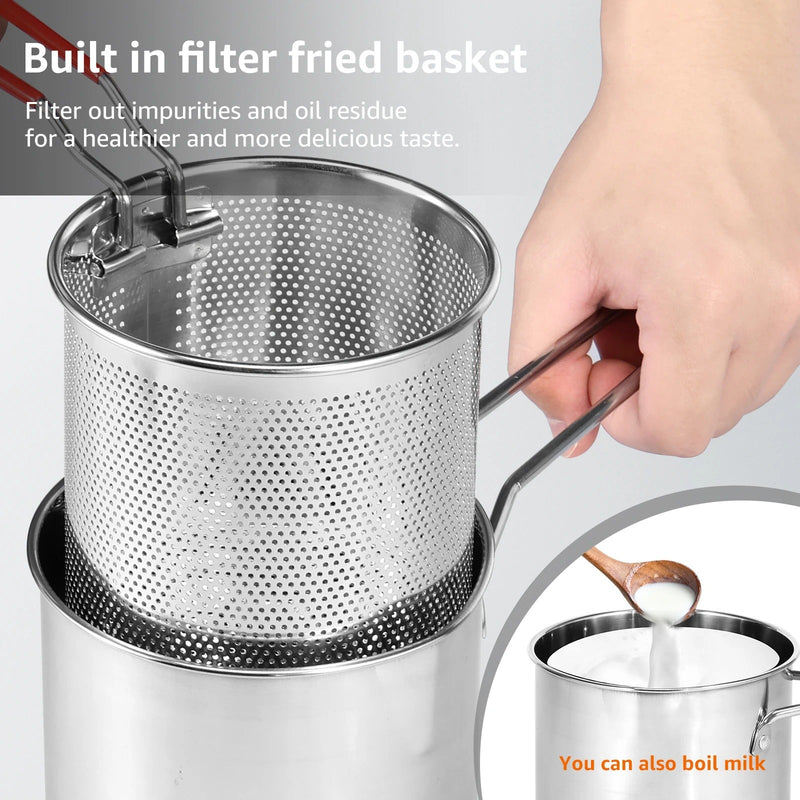 Stainless Steel Deep Frying Pot – Perfect for Crispy & Flavorful Cooking