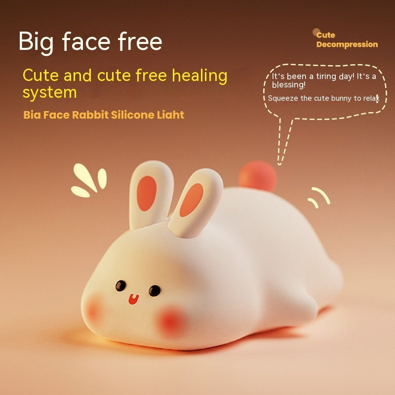 Big Face Rabbit Silicone Night Light