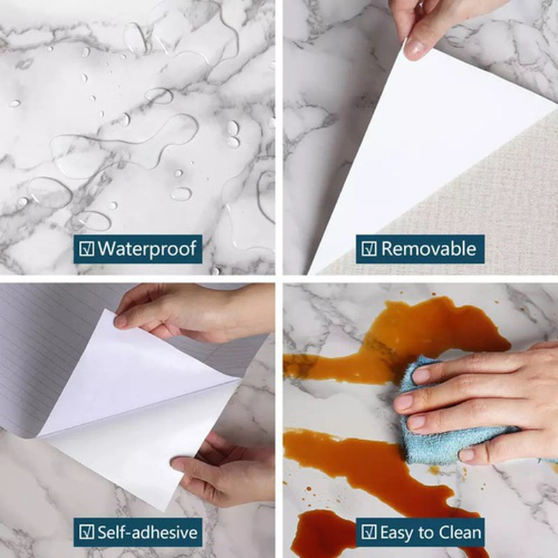 Marble Adhesive Paper – Granite Grey