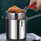 Stainless Steel Deep Frying Pot with Strainer Basket