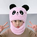 Winter Baby Cap & Scarf Set – Soft Velvet Cartoon Design